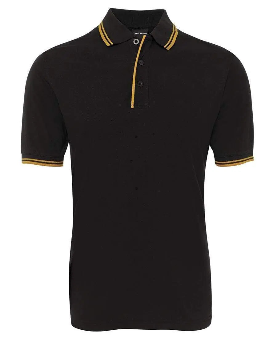 Jb's Wear Contrast Polo 2CP - Simply Scrubs Australia Black-Gold-5XL